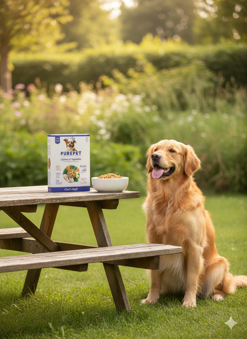 PUREPET Chef's Style Chicken & Vegetables - Human-Grade Complete Dog Food with Real Chicken (300g)