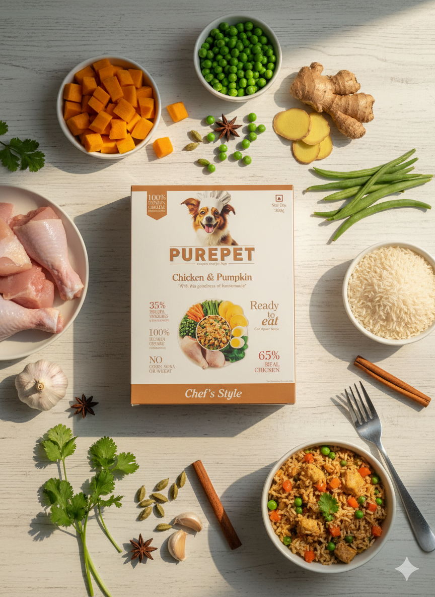 Purepet Chef's Style Homemade Meals - Chicken & Pumpkin Complete Dog Food (300g)