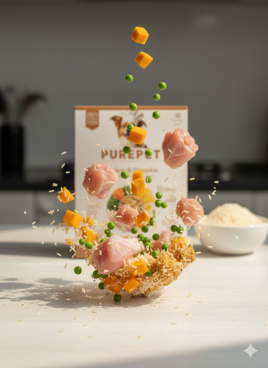 PUREPET Chef's Style Mutton Biryani - Human-Grade Complete Dog Food with Real Meat (300g)