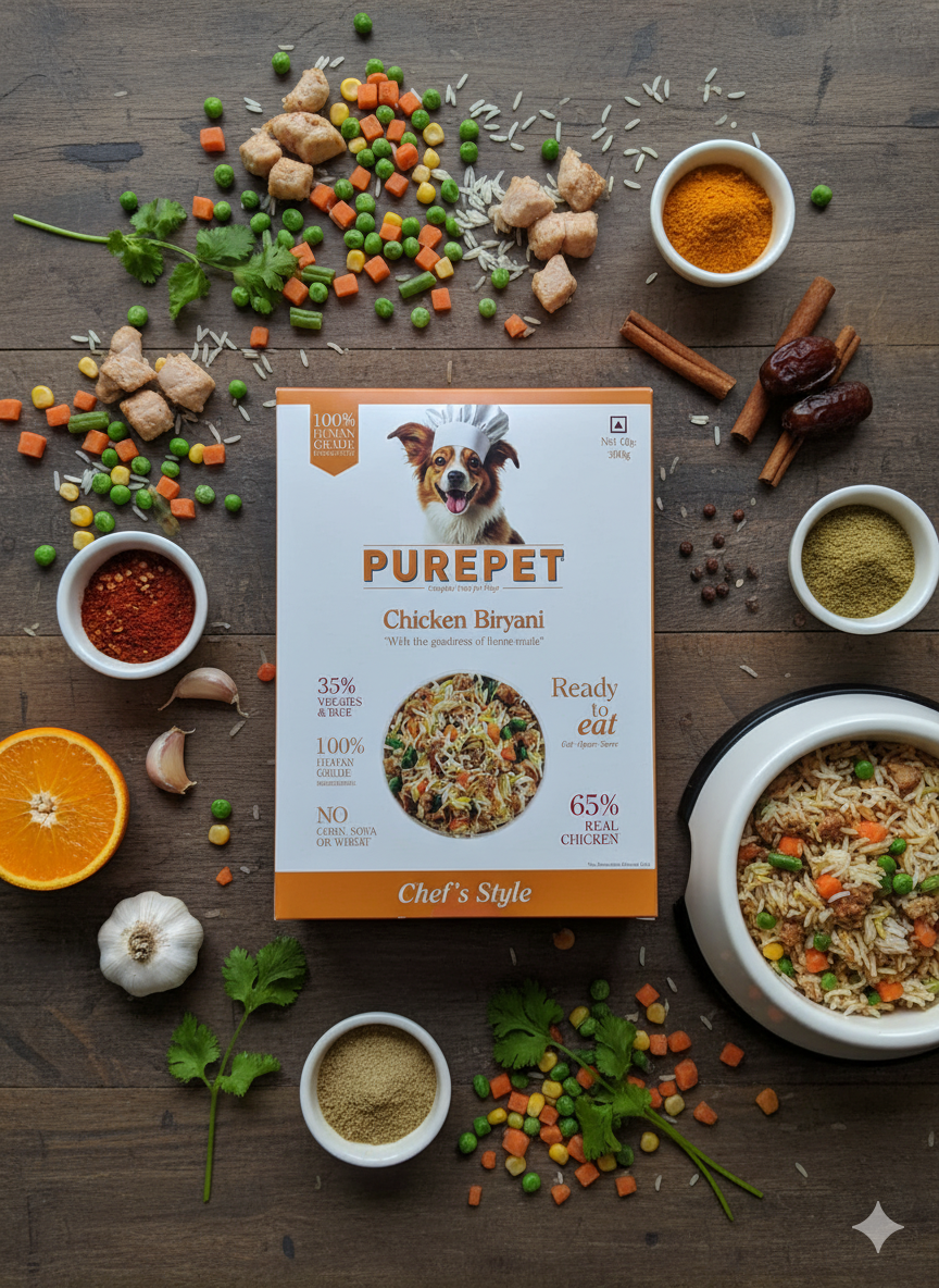 Purepet Chef's Style Homemade Meals - Chicken Biryani Complete Dog Food (300g)